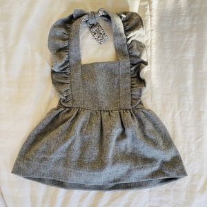 Zara baby, grey wool dress.#zara #cute #baby #girl